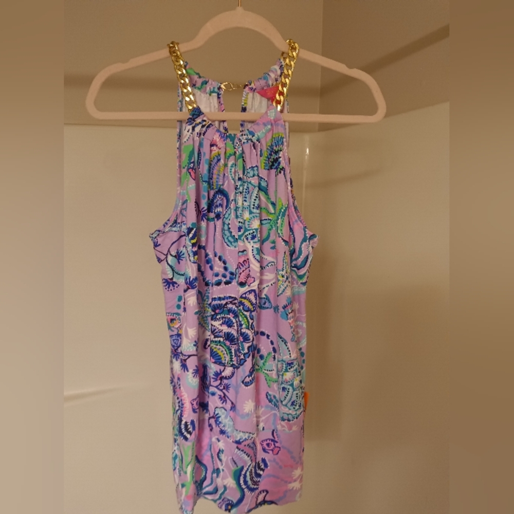 Lilly Pulitzer Pink Halter Top M NWOT
